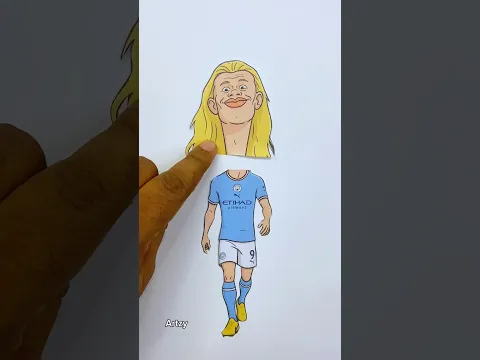 Erling Haaland’s Neck Length Correction By Cutting Challenge ✂️#haaland #shorts