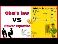 Increasing Voltage Current increases or decreases Ohm s Law vs Power Equation V IR or P VI