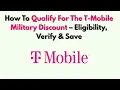 How To Qualify For The T-Mobile Military Discount - Eligibility Verify Save
