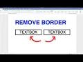 How To Remove Text Box Border In Word MAC