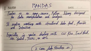 Python PANDAS in a NUTSHELL