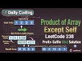 LeetCode 238 Product of Array Except Self Prefix Suffix Arrays Explained Java Solution