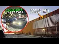 Street Racing at the Mexico BORDER - Police Wheelies and 16 000 Pot