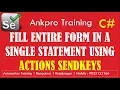 Selenium with C 33 - Fill entire web form in a single statement using actions class SendKeys method