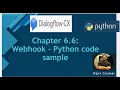 Chapter 6 6 Webhook - Python code sample Dialogflow CX