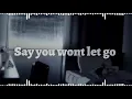 Download Lagu 🖇 say you wont let go - audio edit 🖇