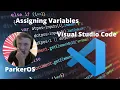 Visual Studio Code - How to Assign a Variable