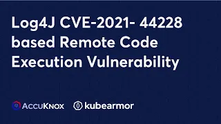 AccuKnox Office Hours Log4J CVE-2021-44228 based Remote Code Execution Vulnerability