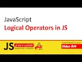 14 Logical Operators in JavaScript JavaScript JavaScript in Pashto