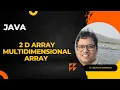2D Array Multidimensional Array Java Venugopal Narsingoju