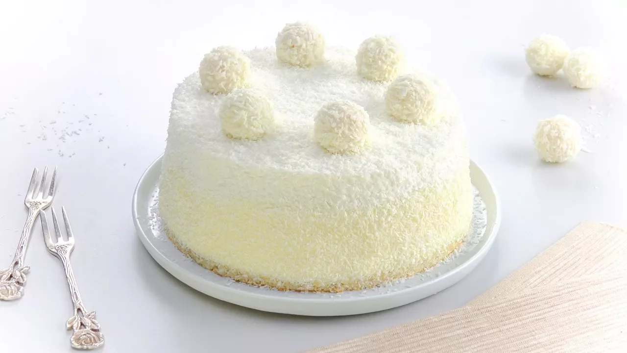 Raffaello Torte ohne Backen - No Bake Raffaello Cheesecake. 