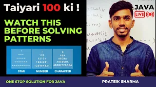 Patterns in Java Tricks Computer Class 10 ICSE ISC Java Programming
