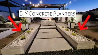 DIY Large Concrete Planters