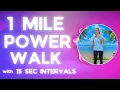 1 Mile Brisk Walk Workout - Walk at Home to Burn Fat Boost Mood