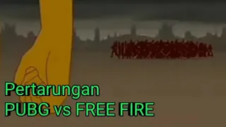pertarungan pubg vs free fire versi stickman