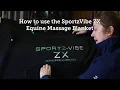 How to use the Sportz-Vibe ZX equine massage blanket