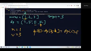 Leetcode 416 Partition Equal Subset Sum Dynamic Programming Python