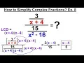 Algebra - Ch 13 Complex Fractions 10 of 18 How to Simplify a Complex Fraction Ex 8