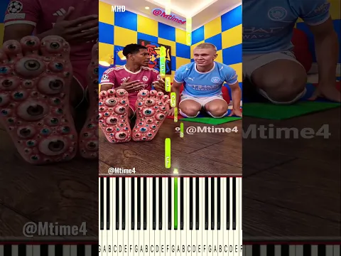 Haaland and Bellingham Took Stretching Too Seriously 😂🔥 - Piano #parody #football #haaland