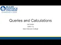 CBIS 112 Query Calculations