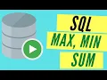 SQL Tutorial How to use SUM MIN MAX in SQL Oracle