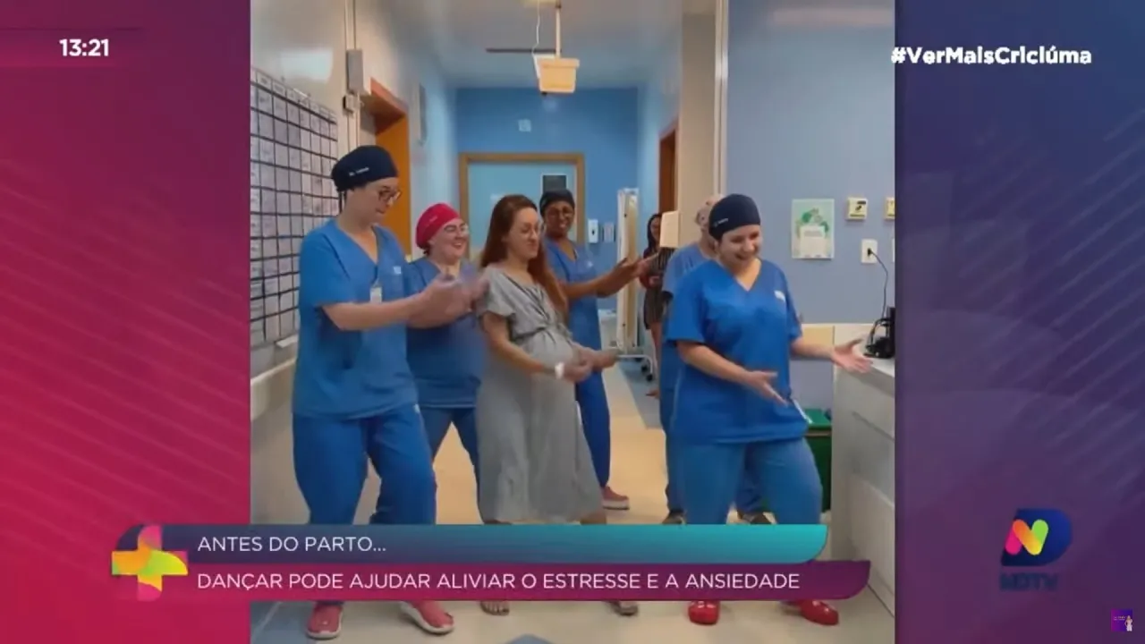 Dancinha do TikTok na maternidade: gestante catarinense viralizou ao dançar antes do parto