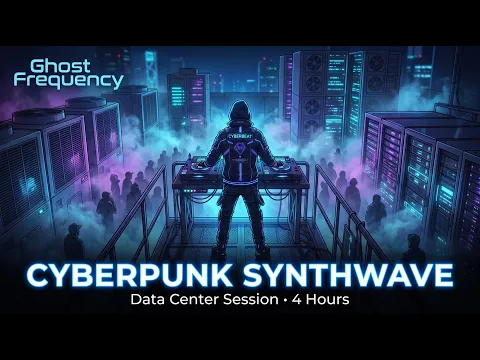 Data Field | Cyberpunk Synthwave | Night Session 4 Hours | Ghost Frequency