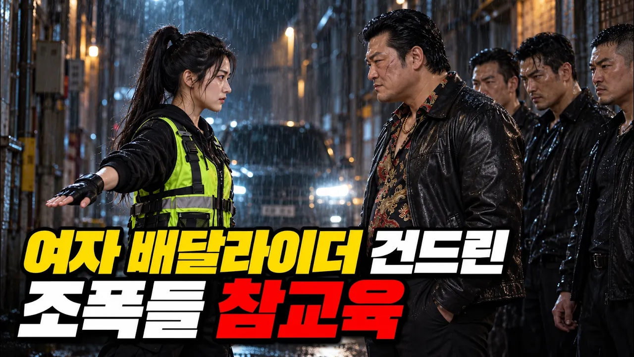 라이더킥 킥복서 출신 여자 배달 라이더를 건드린 조폭들의 최후