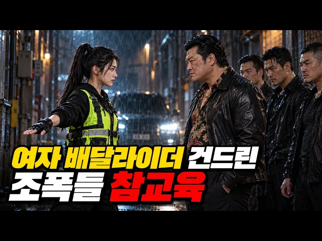 라이더킥 킥복서 출신 여자 배달 라이더를 건드린 조폭들의 최후
