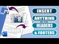 Insert and Remove anything from HEADERS FOOTERS in Word Easy Tutorial