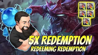 5x Redemption - Redeeming Redemption | TFT Neon Nights | Teamfight Tactics