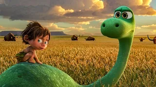 ديناصور ضخم ابوه بيموت بسبب طفل صغير وبيحصل حاجه غريبه ملخص فيلم The Good Dinosaur 