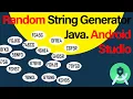 Random String Generator Java Android Studio