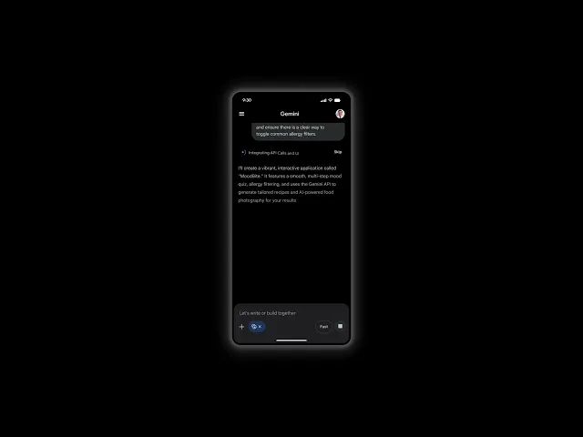 Prototipo de comida usando Gemini 3 Flash