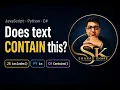 How to Check if a String Contains a Substring JavaScript Python C Datacode With Sharad