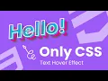 Stylish 3D Text Shadow Effect with Pure CSS CSS Text Effects Tutorials