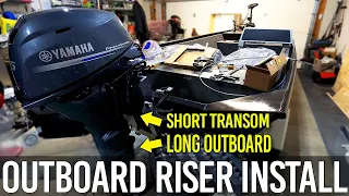 Jack Plate Outboard Riser Installation Long Shaft on Short Transom Jon Boat