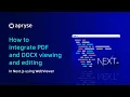 How to Integrate PDF and DOCX Viewing and Editing in Next js Using Apryse WebViewer