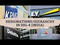 Hierarchy of CA in Big-4 Watch before apply and apply for correct designation