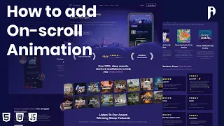 Intersection Observer API - How to add On-scroll Animation to a website HTML CSS and JavaScript