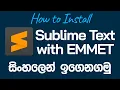 How to Install SublimeText with Emmet on Windows - in Sinhala 2021