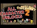 Spelunky 2 - How to Unlock Every Character Seeded Runs w Voice Over