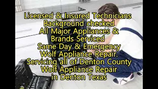 Wolf Appliance Repair Denton TX 469-780-4292