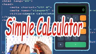 Simple Calculator using HTML CSS JavaScript Beginner Web Project with Beautiful UI