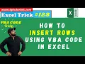 How To Insert Rows Using VBA In Excel Excel Tutorials VBA tricks