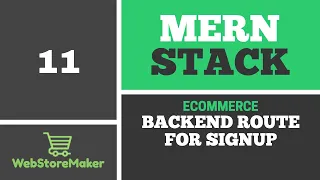 11 Setup signup route for API - Ecommerce Tutorial using MERN Stack