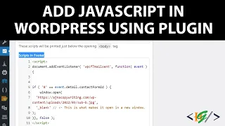 How to Add Custom JavaScript in WordPress using Plugin Header Footer Body