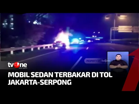 Detik-detik Mobil Sedan Terbakar di Tol Serpong dan Picu Ledakan Hebat