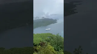 Extreme hiking in Moorea! But it is beautiful! #sailingfamily #travel #hiking