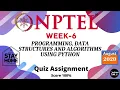 NPTEL Programming Data Structures And Algorithms Using Python Week 6 Quiz Assignment Solutions
